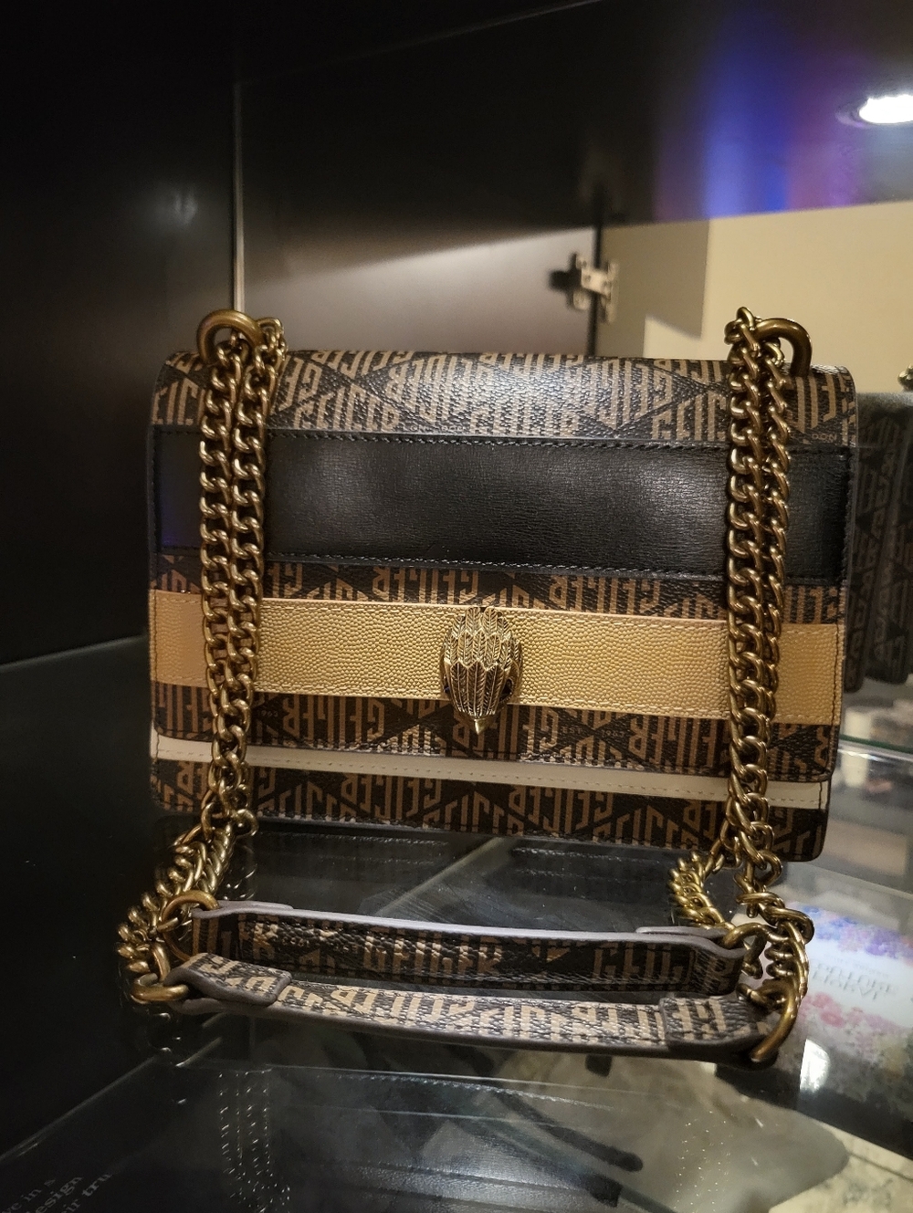 KURT GIGER London Eagle Head Monogram Cross/ Shoulder Bag NWOT - Picture 3 of 15